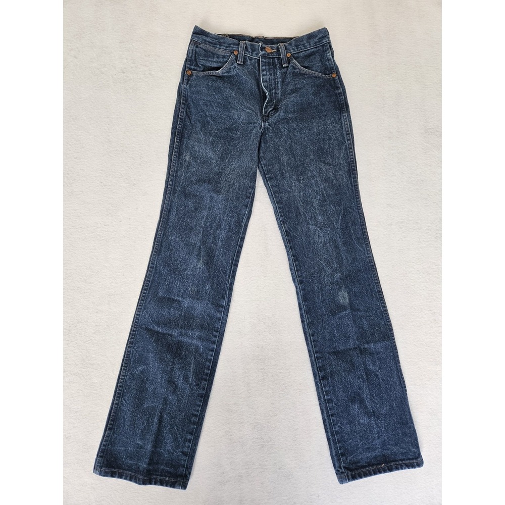 Vintage Wrangler 936DEN Cowboy Cut Jeans 29x32 Made in USA Slim Fit Straight Leg